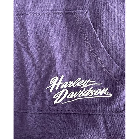 Harley Davidson Womens Hoodie w/Pocket V-Neck Soft Purple Baton Rouge, LA Sz Med - Picture 5 of 5
